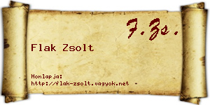 Flak Zsolt névjegykártya